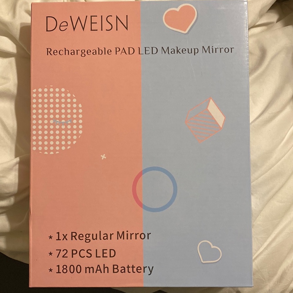 rechargeable lighted makeup mirror